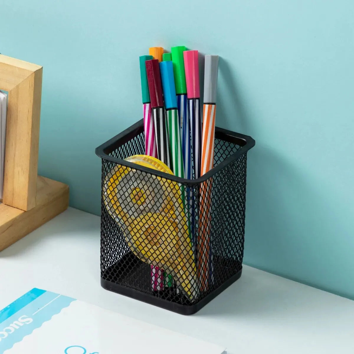 Metal Mesh Pencil Holder