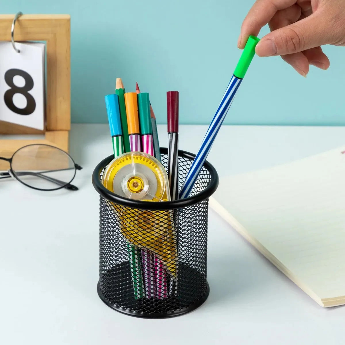 Metal Mesh Pencil Holder